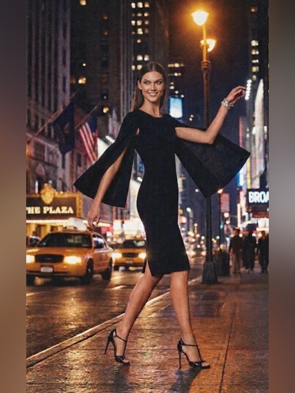 Pristine Vintage Haute Couture GIVENCHY Black Split Cape Dress